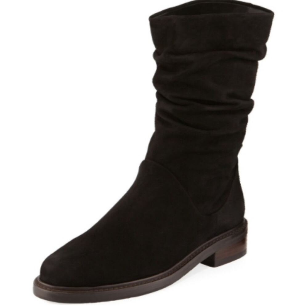 Stuart Weitzman Black Suede Ankle Booties
